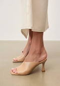 SOLE Soft Nappa Square-Toe Leather Mules