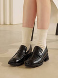 SOLE Chunky Leather Penny Loafers